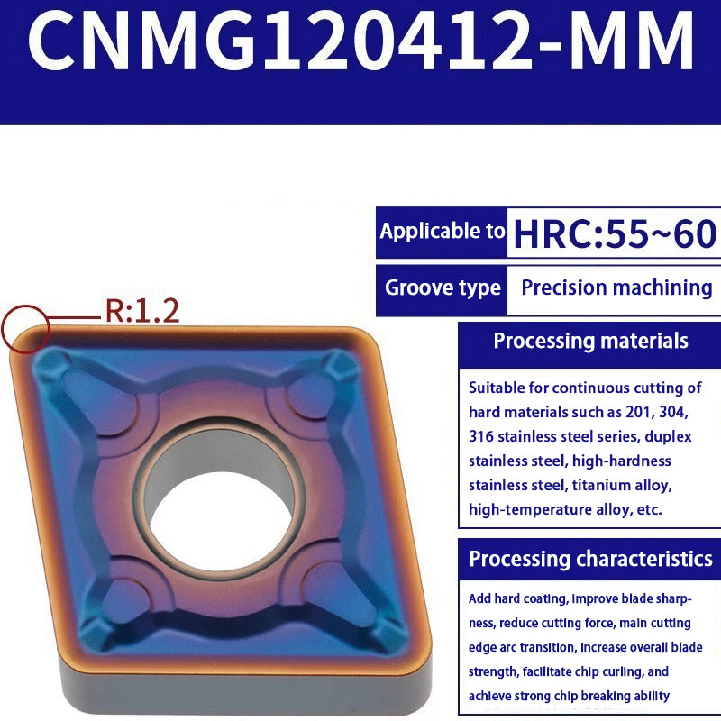 116-CNMG120404 turning blade 120408 steel stainless steel aluminum diamond outer circle alloy blade Shandong Denso Pricision Tools Co.,Ltd.